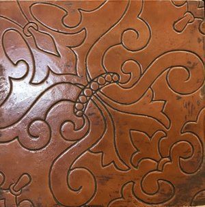 Tooled & Embossed Terracotta | Ken Mason Tile | Los Angeles